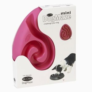 Kruse Buster Dog or Cat Puzzle Slow Feeder Vet Approved Pink Maze Bowl Mini Size